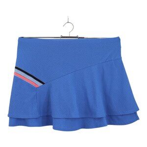 Lucky in Love Women's Snake Rattle & Roll Triumph Skirt Size Large Blue Tiered